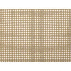 Bumbac imprimat carouri - Bej (1 Metru)