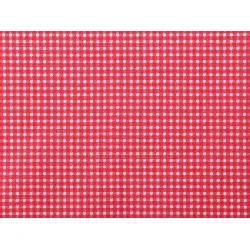 Bumbac imprimat carouri - Roșu (1 Metru)