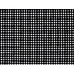 Bumbac imprimat carouri - Negru (1 Metru)