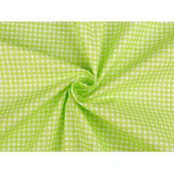 Bumbac imprimat carouri - Verde deschis (1 Metru)