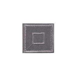 Aplicație termoadezivă - pătrat - Gri (10 Bucăți)