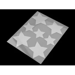 Aplicații termoadezive reflectorizante, diverse modele - Gri perlă (1 Sac)