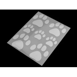 Aplicații termoadezive reflectorizante, diverse modele - Gri perlă (1 Sac)