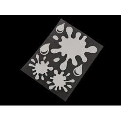 Aplicații termoadezive reflectorizante, diverse modele - Gri perlă (1 Sac)