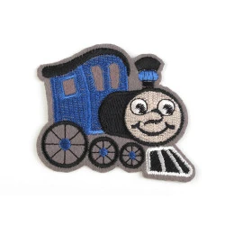 Aplicație termoadezivă - locomotivă - Albastru delta (1 Bucată)