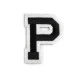 Aplicații termoadezive - litere - Negru (1 Bucată)