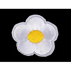 Aplicație termoadezivă floare - Alb (10 Bucăți)