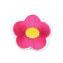 Aplicație termoadezivă floare - Roz zmeură (10 Bucăți)