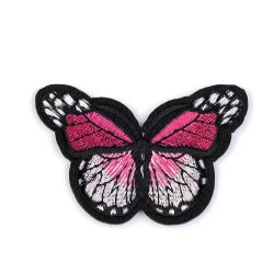 Aplicație termoadezivă - fluture - Roz zmeură (1 Bucată)