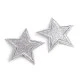 Aplicație termoadezivă - stea cu paiete - Argintiu (10 Bucăți)