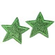 Aplicație termoadezivă - stea cu paiete - Argintiu (10 Bucăți)
