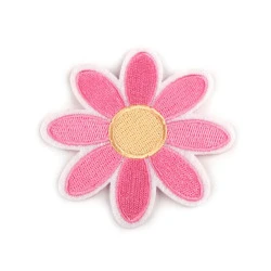 Aplicație termoadezivă - floare - Roz mediu (1 Bucată)
