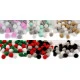 Pompoane mix culori, ø20 mm - Negru (1 Sac)