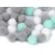 Pompoane mix culori, ø8 și 10 mm - Verde mentă (3 Saci) Pompoane mix culori, ø8 și 10 mm - Verde mentă (3 Saci)