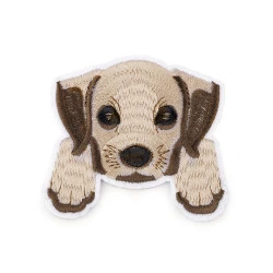 Aplicație termoadezivă - cățel - Maro (1 Bucată)