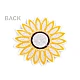 Aplicație termoadezivă - floarea soarelui cu paiete - Galben (10 Bucăți)