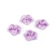 Flori brodate cu perlă, ø2 cm - Mov deschis (10 Bucăți)