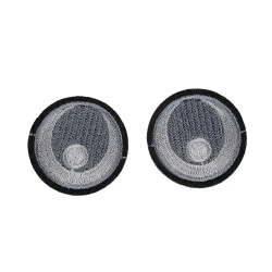 Aplicație termoadezivă ochi, ø38 mm - Gri închis (10 Bucăți)