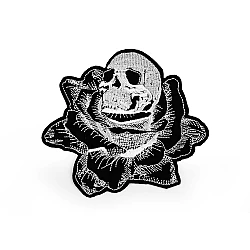 Aplicație termoadezivă craniu - Negru (5 Bucăți)