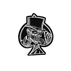 Aplicație termoadezivă craniu - Negru (5 Bucăți)