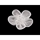 Floare din organza cu margele pentru cusut si lipit ø4,5 cm - Roz vintage (2 Bucăți)