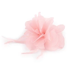 Floare de sifon cu pene ø8-9 cm - Roz pudrat (1 Bucată)