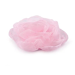 Floare de trandafir din organza ø8 cm - Roz deschis (1 Bucată)