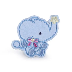 Aplicatie termoadeziva elefant - Albastru deschis (10 Bucăți)