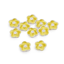 Aplicație termoadezivă floare - Galben (10 Bucăți)