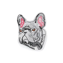 Aplicație termoadezivă câine - Gri neutral (10 Bucăți)