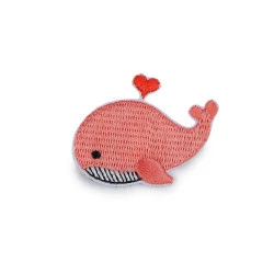 Aplicație termoadezibilă balenă, broască, bufniță, cal - Roșu coral deschis (10 Bucăți)