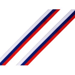 Panglică din tafta tricoloră, lățime 10 mm - Conform imaginii (10 Metri)