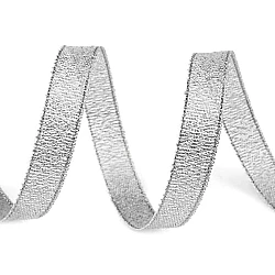 Panglică cu lurex, lățime 10 mm - Argintiu (1 Metru)