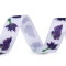 Panglică cu imprimeu floral, lățime 25 mm - Alb (1 Metru) Panglică cu imprimeu floral, lățime 25 mm - Alb (1 Metru)