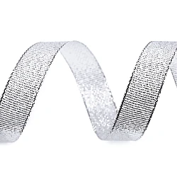 Panglică lurex / panglică lame, lățime 15 mm - Argintiu (1 Metru)