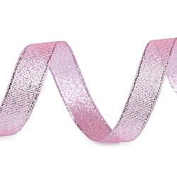 Panglică lurex / panglică lame, lățime 15 mm - Roz deschis (1 Metru)