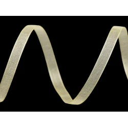 Panglică organza, lățime 7 mm - Galben vanilie (200 Metri)