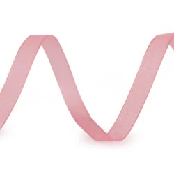 Panglică organza, lățime 7 mm - Roz vintage (200 Metri)
