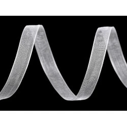 Panglică organza, lățime 10 mm - Alb (100 Metri)