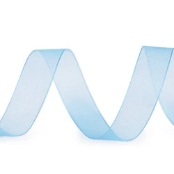 Panglica organza, latime 15 mm - Albastru deschis (50 Metri)