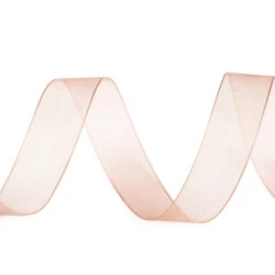 Panglica organza, latime 15 mm - Bej (50 Metri)