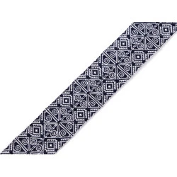 Panglica / banda pentru borduri 25 mm - Negru-albastru (18 Metri)