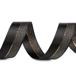 Panglica cu lurex latime 25 mm - Negru (20 Metri)