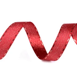 Panglica cu lurex latime 15 mm - Roșu (10 Metri)