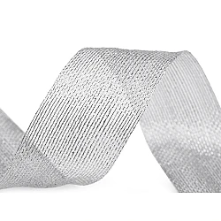 Panglică decorativă cu lurex 40 mm - Argintiu (3 Metri)