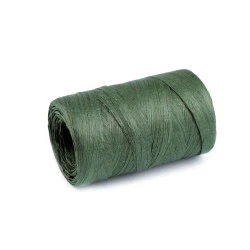Rafie pentru impletit genti - natural, latime 5-8 mm - Verde (1 Bucată)