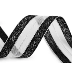 Panglica cu lurex latime 40 mm - Negru (45 Metri)