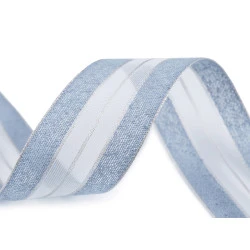 Panglica cu lurex latime 40 mm - Gri albăstrui deschis (45 Metri)