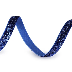 Panglică din catifea lurex lățime 6 mm - Albastru regal (3 Metri)