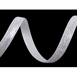 Panglică din catifea lurex lățime 6 mm - Alb (3 Metri)